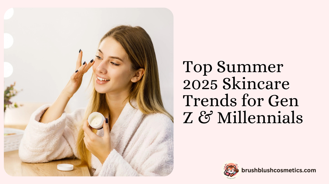 Young woman with glowing, dewy skin in sunlight, showing the 2025 ‘mirror skin’ trend popular with Gen Z and Millennial skincare lovers.
