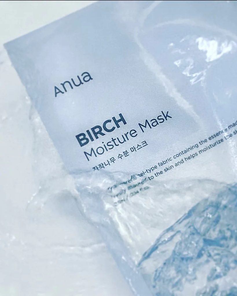 Anua Birch Hydrating Sheet Mask – хидратираща шийт маска с брезов сок, хиалуронова киселина, пантенол, алантоин и центела за суха кожа.