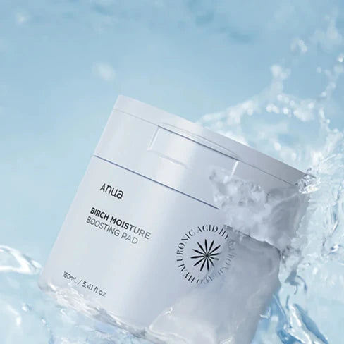 Anua Birch Moisture Boosting Pad – хидратиращи тонер падове с брезов сок, хиалуронова киселина, пантенол, алантоин и центела за суха кожа.