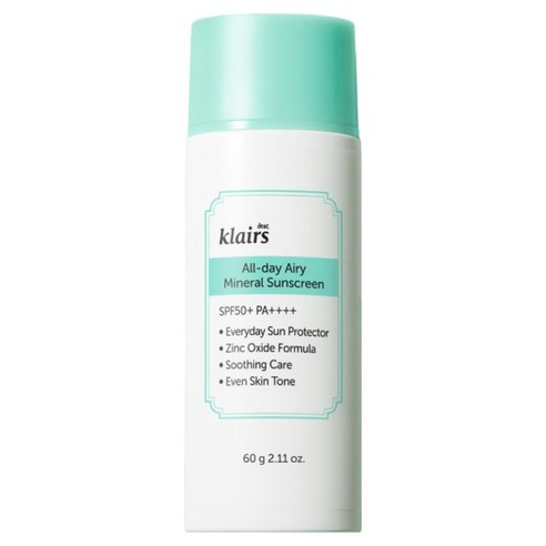 Dear, Klairs All-day Airy Mineral Sunscreen 2.11 oz