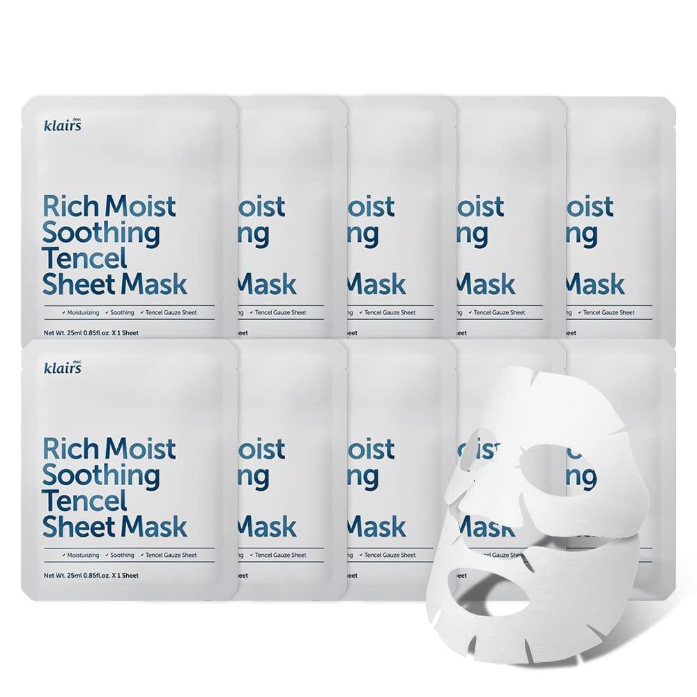 Dear, Klairs Rich Moist Soothing Tencel Sheet Mask 10ea