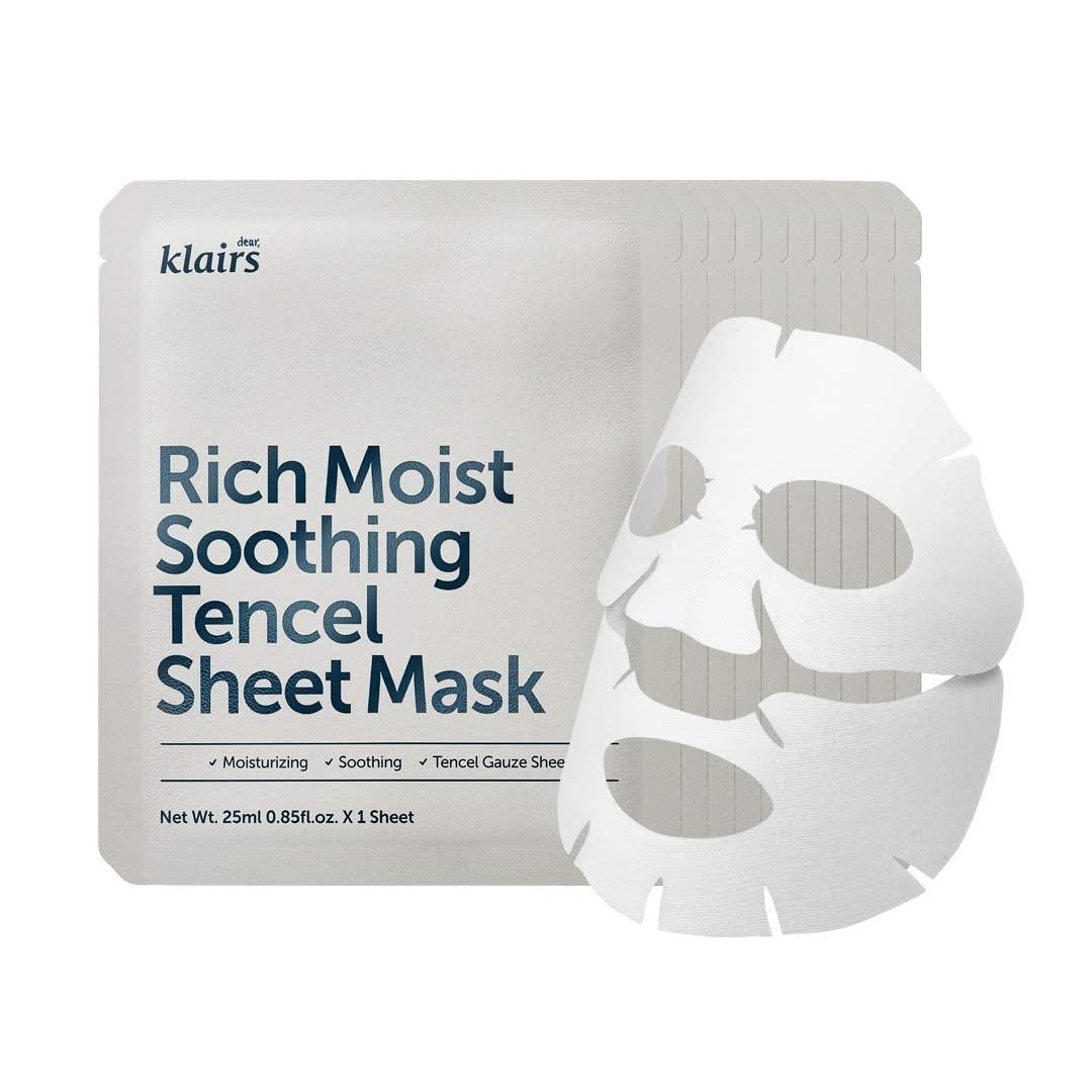 Dear, Klairs Rich Moist Soothing Tencel Sheet Masks 10ea