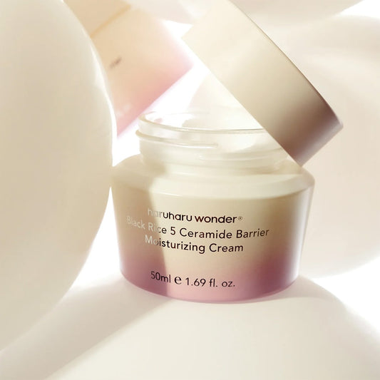 Haruharu Wonder Black Rice 5 Ceramide Barrier Moisturizing Cream – богат крем с черен ориз, 5 серамида, сквалан и хиалуронова киселина за суха и чувствителна кожа.