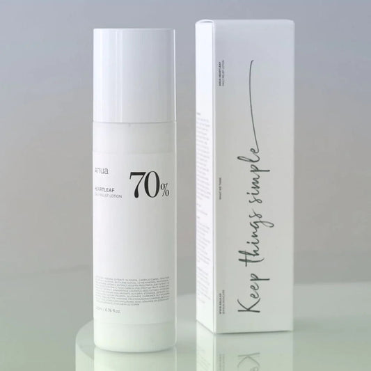 Anua Heartleaf 70% Daily Lotion - лек и успокояващ хидратиращ лосион с 70% екстракт от Heartleaf (Houttuynia Cordata)