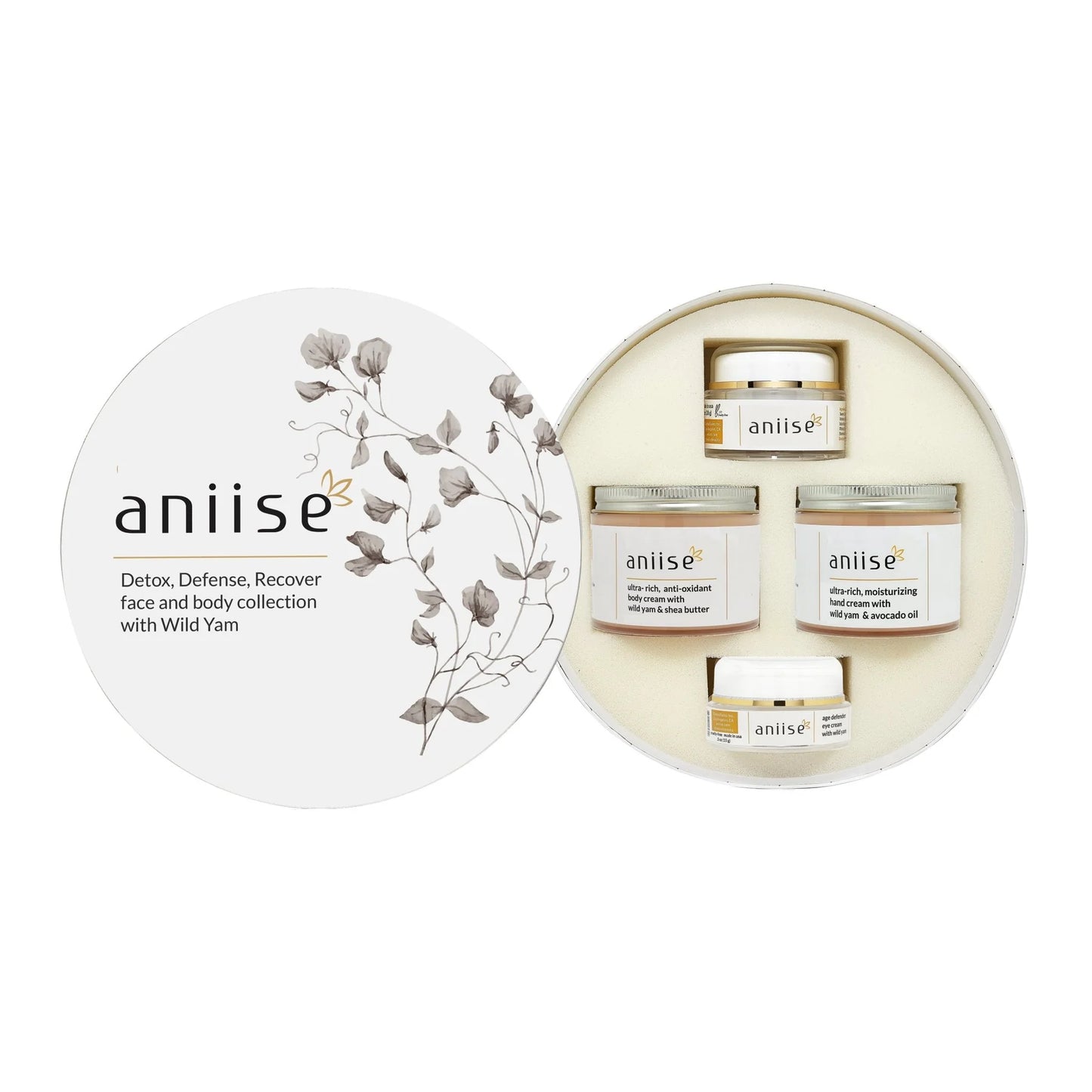 Aniise Wild Yam Body Cream Set - Face, Body, Hands, Eyes