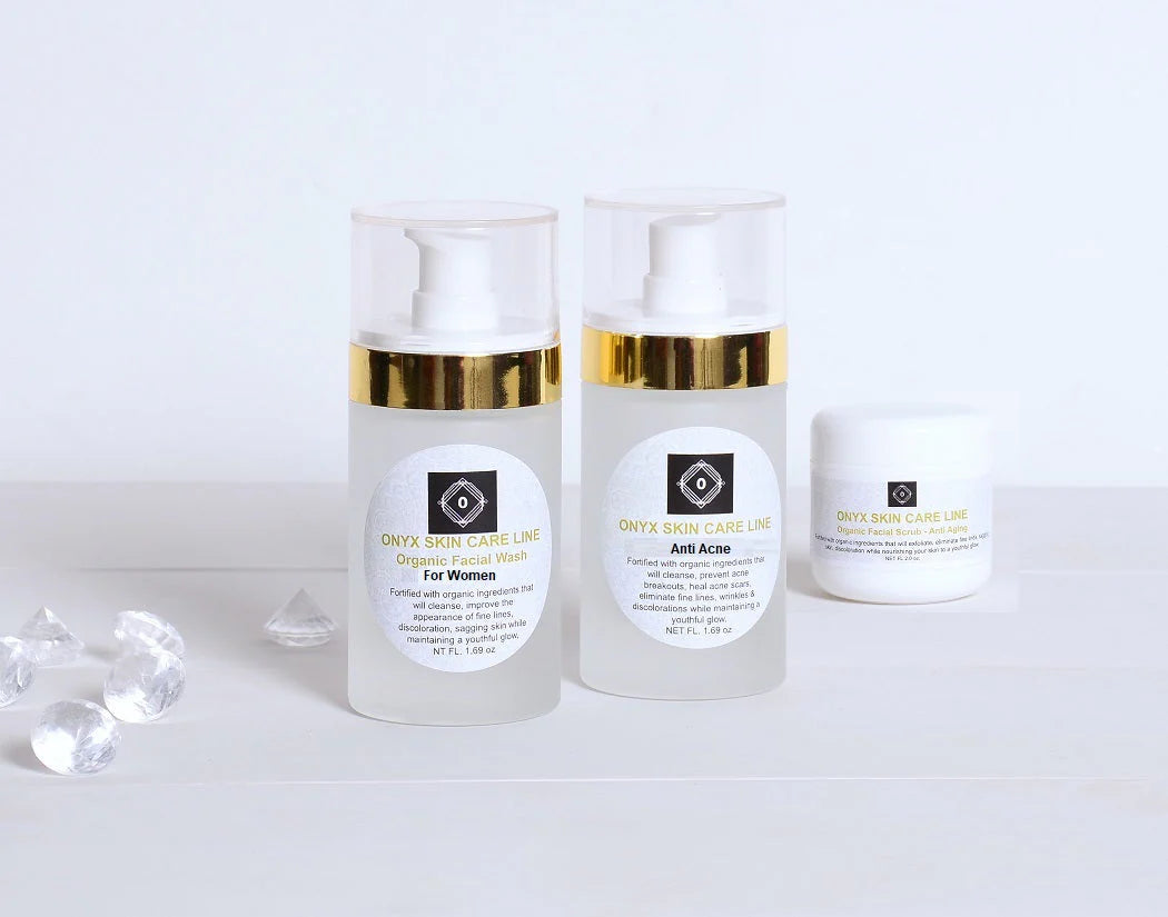 Onyx Skin Care Line Anti-Acne Organic Three-Step System for Acne