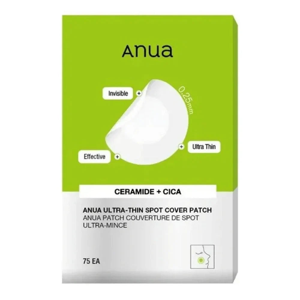ANUA Ultra-Thin Spot Cover Patch – ултратънки хидроколоидни пачове за пъпки със серамид NP, центела и алое за защита и успокояване.