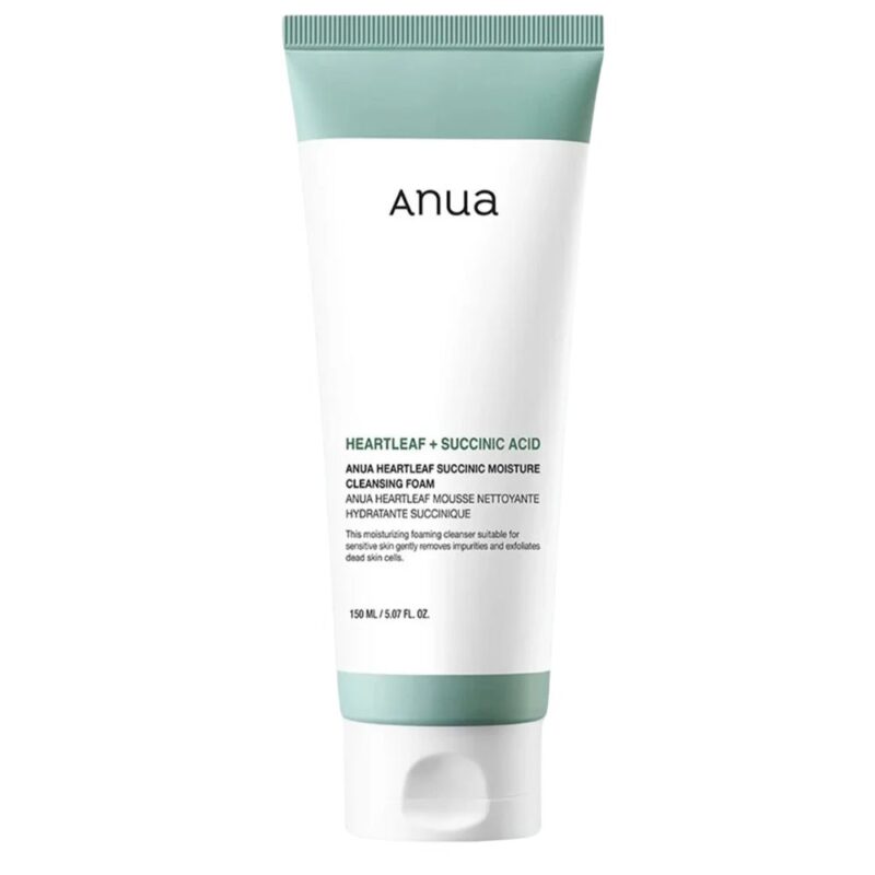 Anua Heartleaf Succinic Moisture Cleansing Foam – почистваща пяна за лице