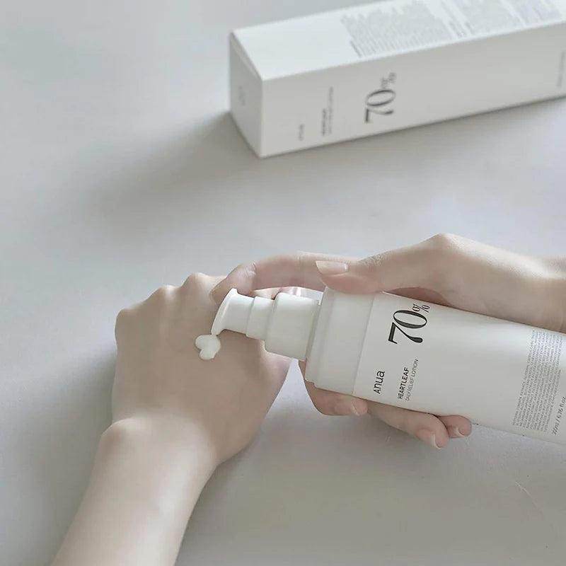 Anua Heartleaf 70% Daily Lotion - лек и успокояващ хидратиращ лосион с 70% екстракт от Heartleaf (Houttuynia Cordata)