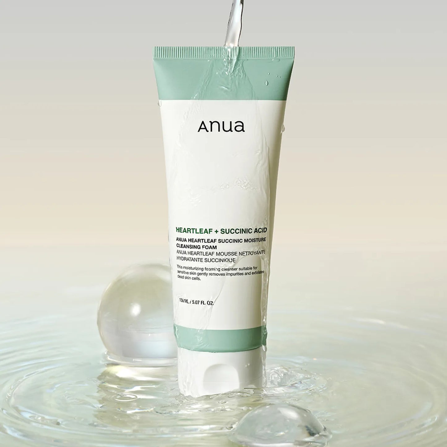 Anua Heartleaf Succinic Moisture Cleansing Foam – почистваща пяна за лице