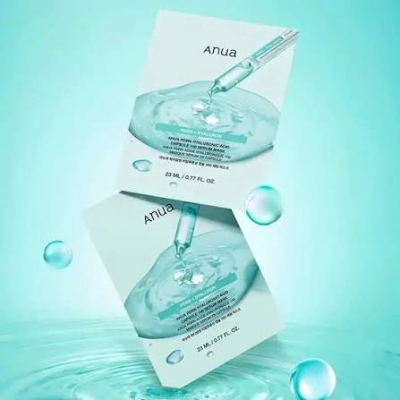 Anua PDRN Hyaluronic Acid Capsule 100 Serum Mask – хидратираща шийт маска с PDRN, хиалуронова киселина, ниацинамид, пантенол и центела.