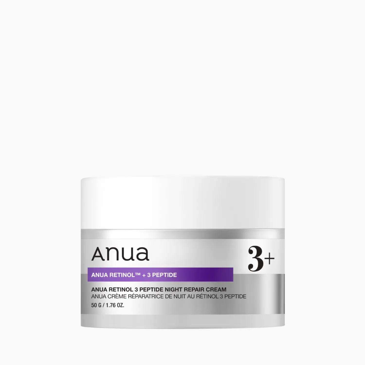 Anua Retinol 3 Peptide Night Repair Cream – нощен крем с ретинол и пептиди за фини линии, неравна текстура, хидратация и по-гладка кожа.
