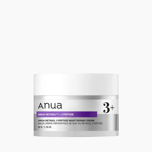 Anua Retinol 3 Peptide Night Repair Cream – нощен крем с ретинол и пептиди за фини линии, неравна текстура, хидратация и по-гладка кожа.