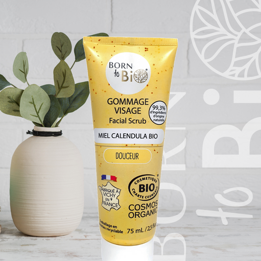 Born to Bio Calendula Honey Facial Scrub - Certified Organic