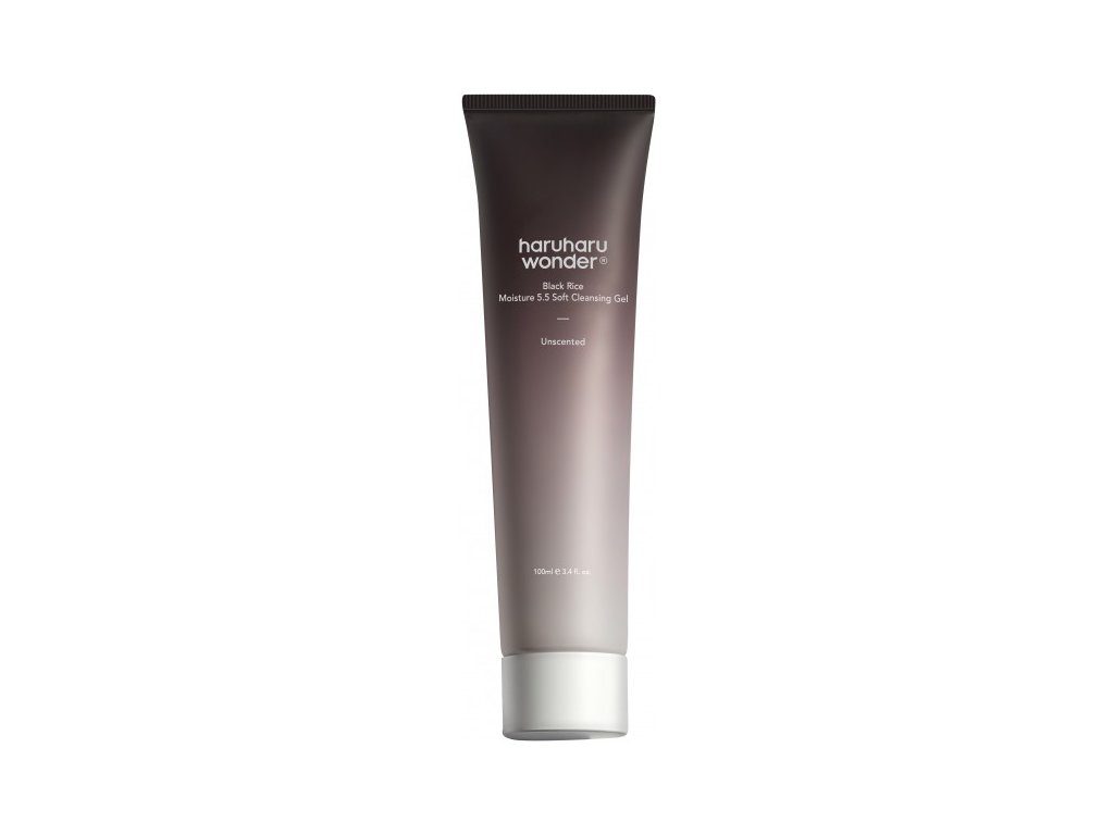 Haruharu Wonder Black Rice Moisture 5.5 Soft Cleansing Gel – нежен почистващ гел с pH 5.5, черен ориз, хиалуронова киселина и глицерин за мека и свежа кожа.