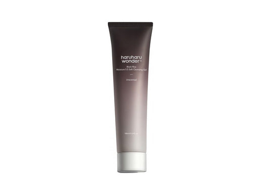 Haruharu Wonder Black Rice Moisture 5.5 Soft Cleansing Gel – нежен почистващ гел с pH 5.5, черен ориз, хиалуронова киселина и глицерин за мека и свежа кожа.