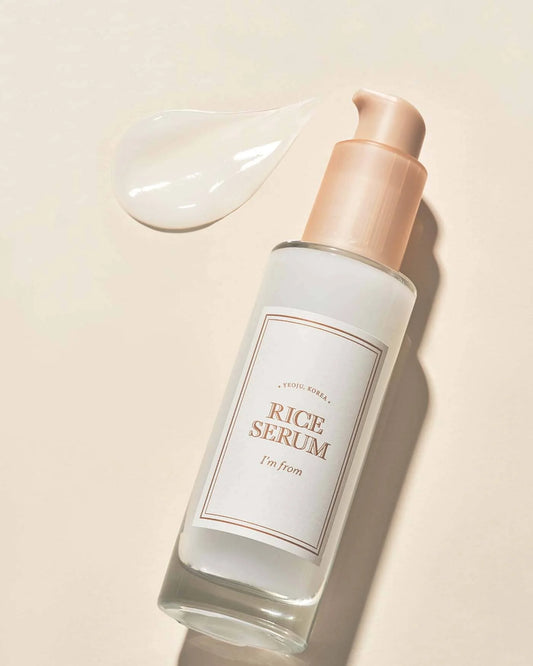 I’m From Rice Serum – озаряващ серум с ориз Yeoju, ниацинамид и хиалуронова киселина за хидратация, равномерен тен и сияйна кожа.
