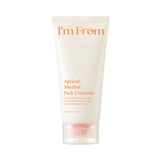 I’m From Apricot Sherbet Pack Cleanser – почистващ продукт с кайсия, салицилова киселина, ниацинамид и витамин C за гладка и свежа кожа.