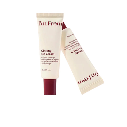 I’m From Ginseng Eye Cream – подхранващ околоочен крем с женшен за хидратация, фини линии, сухота и по-свеж вид на зоната около очите.