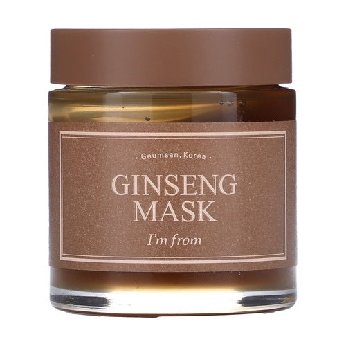I’m From Ginseng Mask – отмиваща се маска с червен женшен, глицерин, хиалуронова киселина и женско биле за суха, уморена и сияйна кожа.