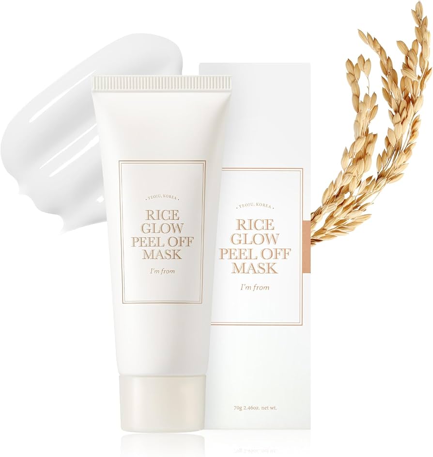 I’m From Rice Glow Peel Off Mask – озаряваща peel-off маска с ориз, ниацинамид, пантенол, серамид NP и каолин за гладка, свежа и сияйна кожа.