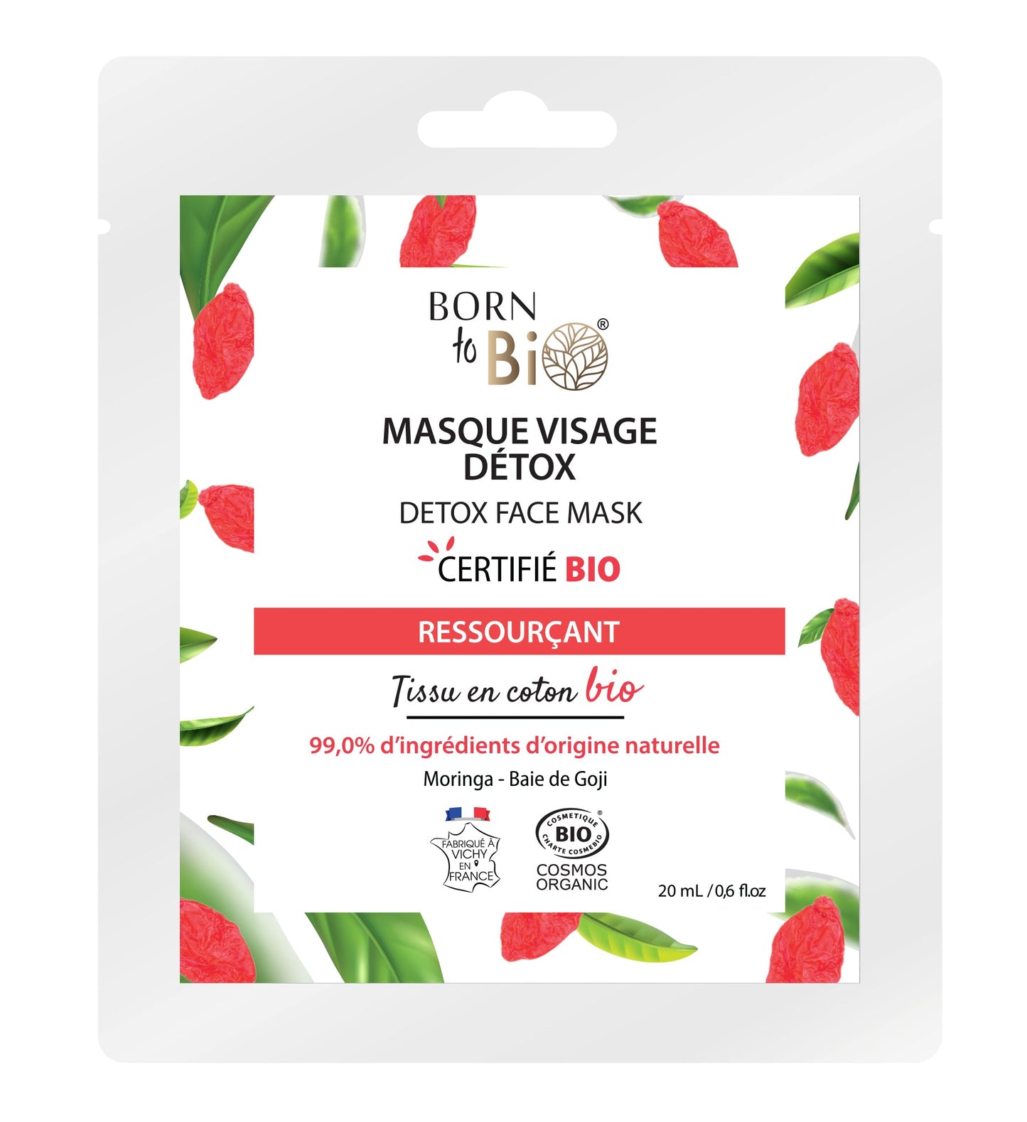 Detox cotton face mask - Certified Organic-0