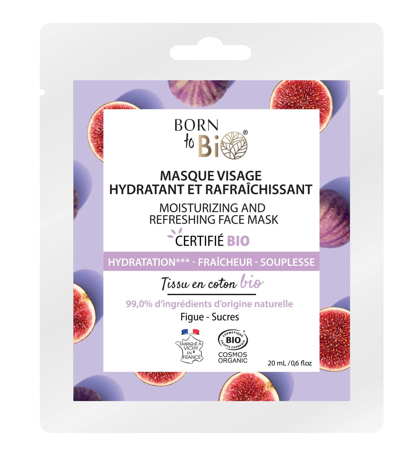 Moisturizing and Refreshing cotton face mask - Certified Organic-0