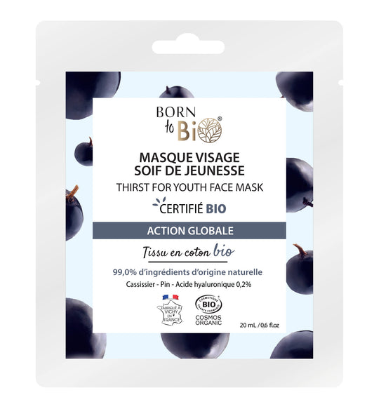 Soif de Jeunesse face mask in cotton - Certified Organic-0