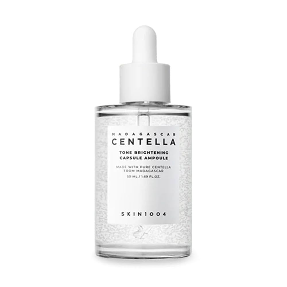 SKIN1004 Brightening Ampoule изсветлява тена, намалява петна и хидратира. С центела и ниацинамид за гладка и сияйна кожа.