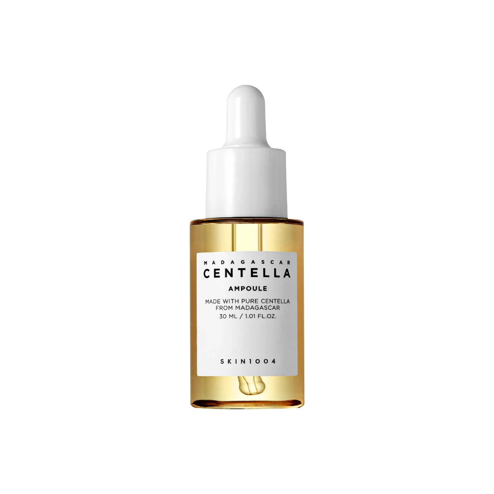 SKIN1004 Centella Ampoule успокоява, хидратира и укрепва бариерата с центела. Подходяща за чувствителна и раздразнена кожа.