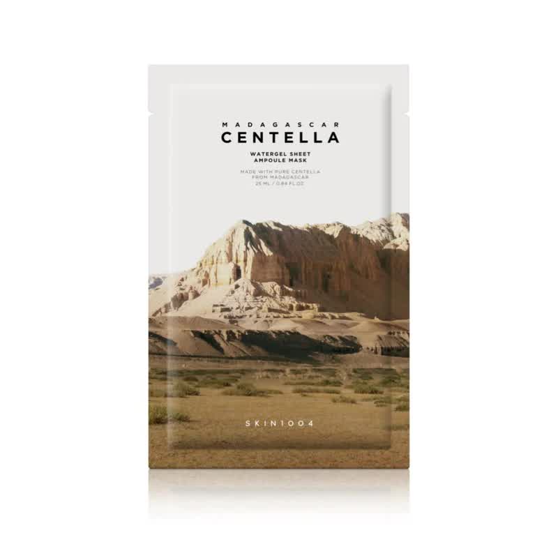 SKIN1004 Centella Sheet Mask хидратира, успокоява и намалява зачервяването. Идеална за чувствителна и дехидратирана кожа.