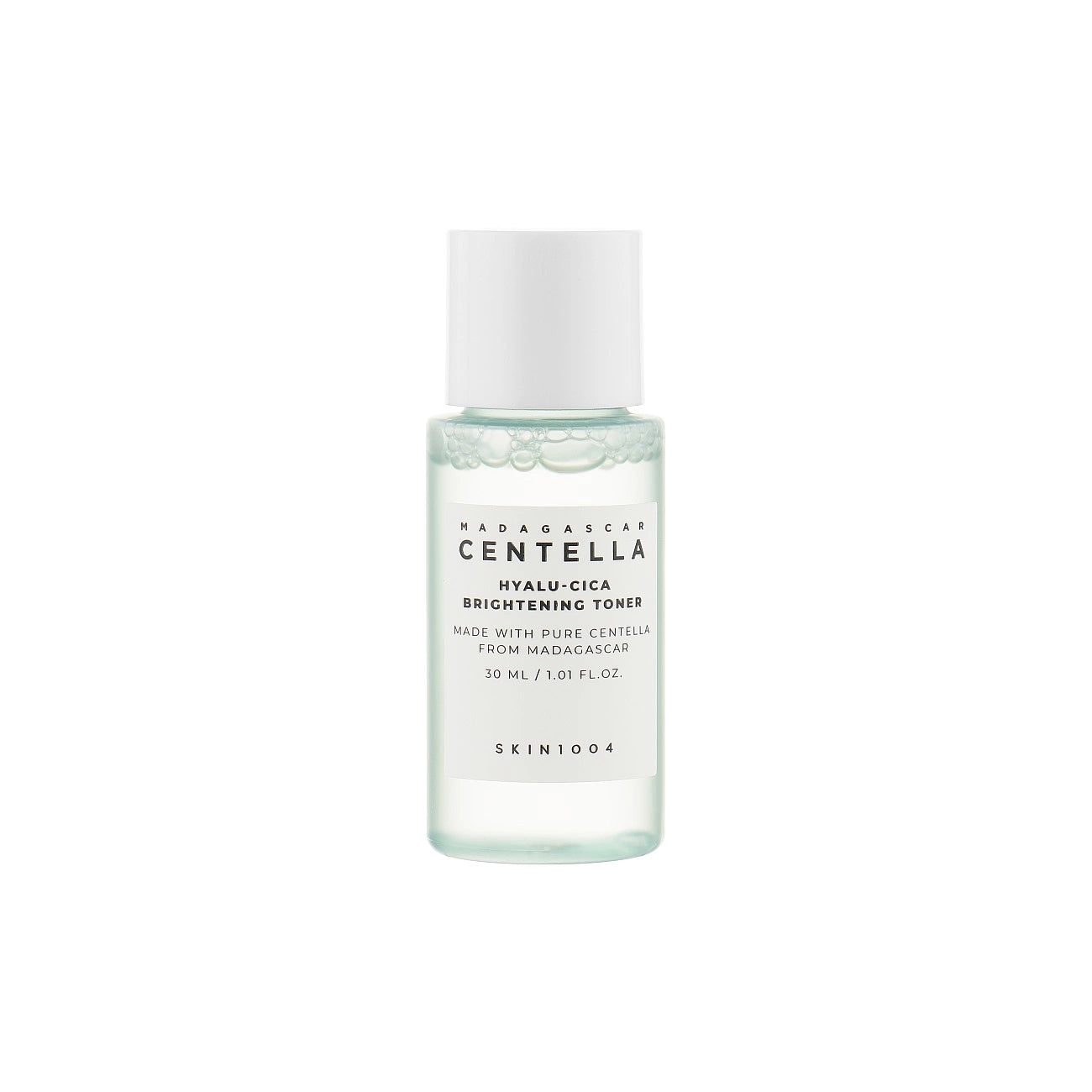 SKIN1004 Hyalu-Cica Brightening Toner хидратира, изглажда и изсветлява кожата с центела, хиалуронова киселина и AHA/LHA. Подходящ за чувствителна и неравномерна кожа.