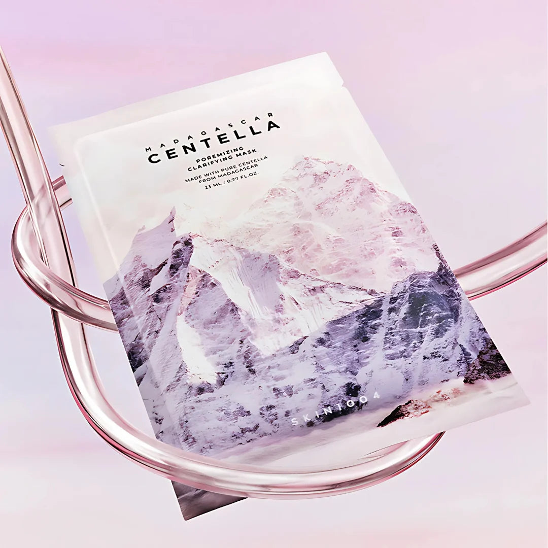 SKIN1004 Madagascar Centella Poremizing Clarifying Mask – шийт маска с центела, хималайска сол, сукцинова киселина и AHA/BHA/PHA/LHA за пори и себум.