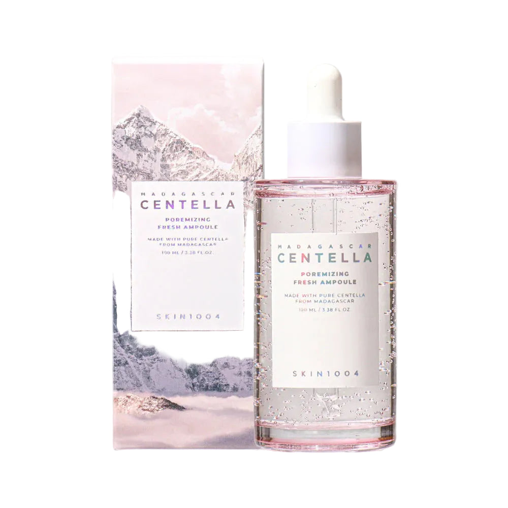 SKIN1004 Poremizing Ampoule почиства порите, контролира себума и изглажда текстурата. Подходяща за мазна и комбинирана кожа.
