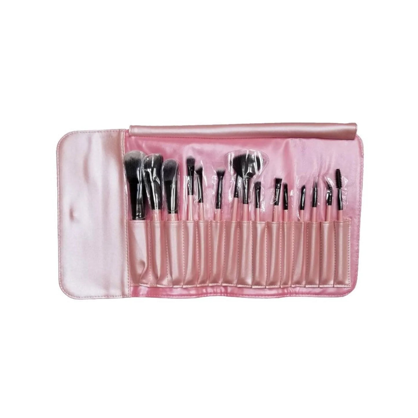 Aniise Set of 15 Professional Synthetic Makeup Brushes Pink