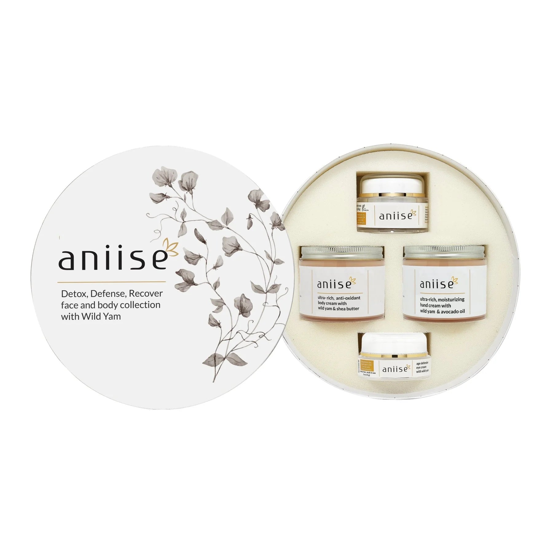 Aniise Wild Yam Body Cream Set - Face, Body, Hands, Eyes